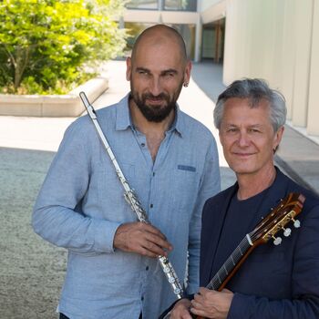 Murat Cevik (Flöte) und David Sautter (Gitarre)